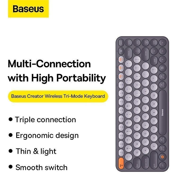 Baseus IT Wireless Keyboard Tri-Mode K01A Gray