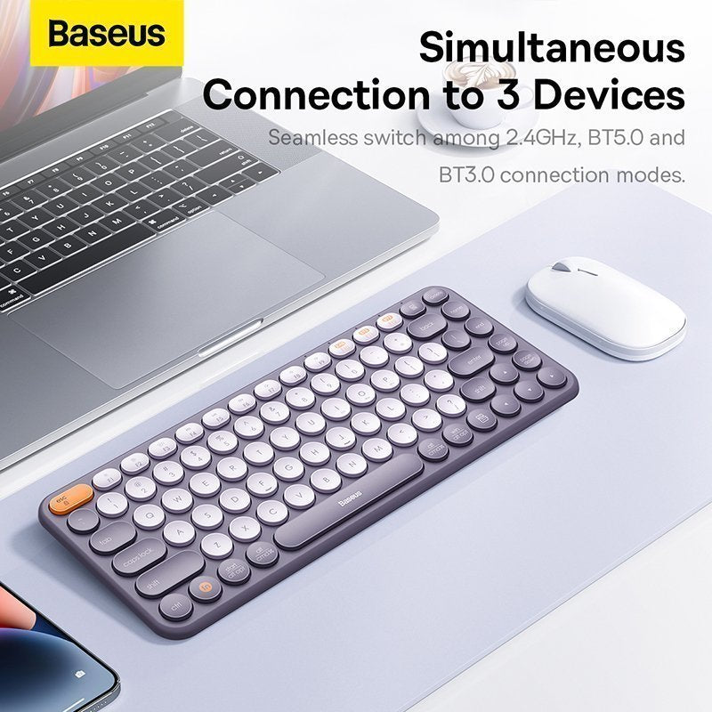 Baseus IT Wireless Keyboard Tri-Mode K01A Gray