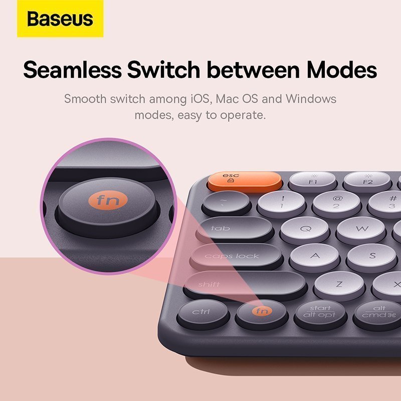 Baseus IT Wireless Keyboard Tri-Mode K01A Gray