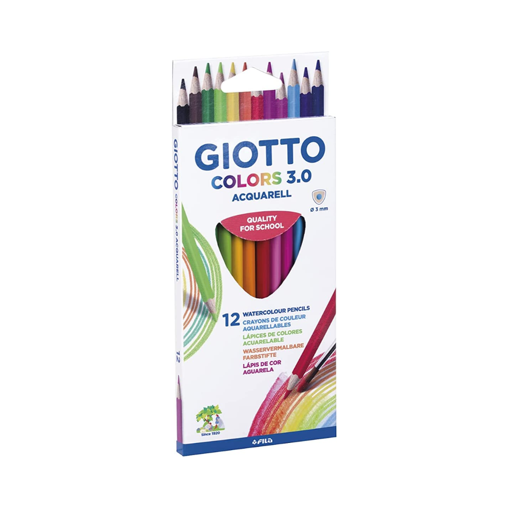 Giotto Ξυλομπογιές Ακουαρέλας Colors 3.0 (12 Τεμάχια)