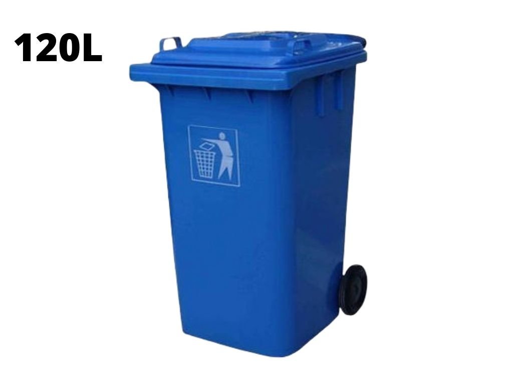 Πλαστικός Κάδος Απορριμμάτων 120L – Μπλέ