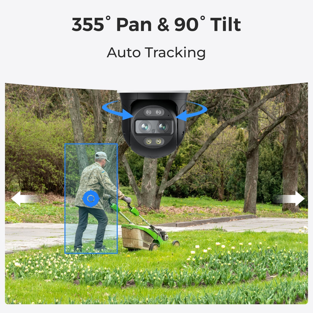 REOLINK WIFI Κάμερα Εξωτερικού Χώρου 4K Ultra HD 8MP με 6x Yβριδικό Ζουμ, Auto-Tracking, Αμφίδρομος Ήχος, AI Ανίχνευση, Pan/Tilt & Διπλή Ζώνη Wi-Fi