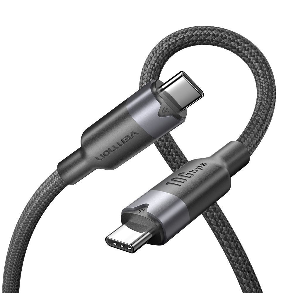 Vention IT Cable USB-C 3.2 Gen2 M-M 2.0m Braided Aluminum Black TRGBH