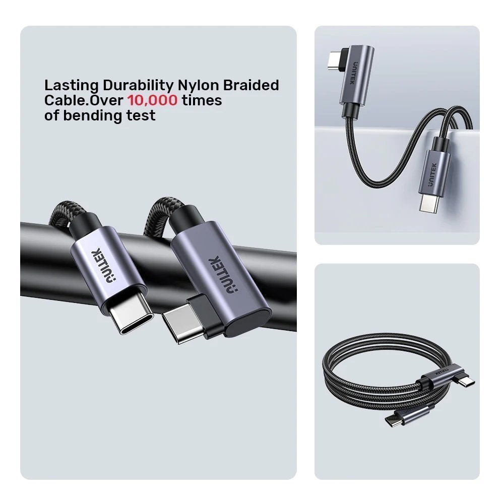 Unitek MC USB-C Cable PD100W L-Shape 5.0m C14123BK-5M