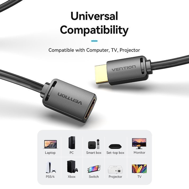 Vention HDMI Cable 2.0 M-F Extension 5.0m AHCBJ