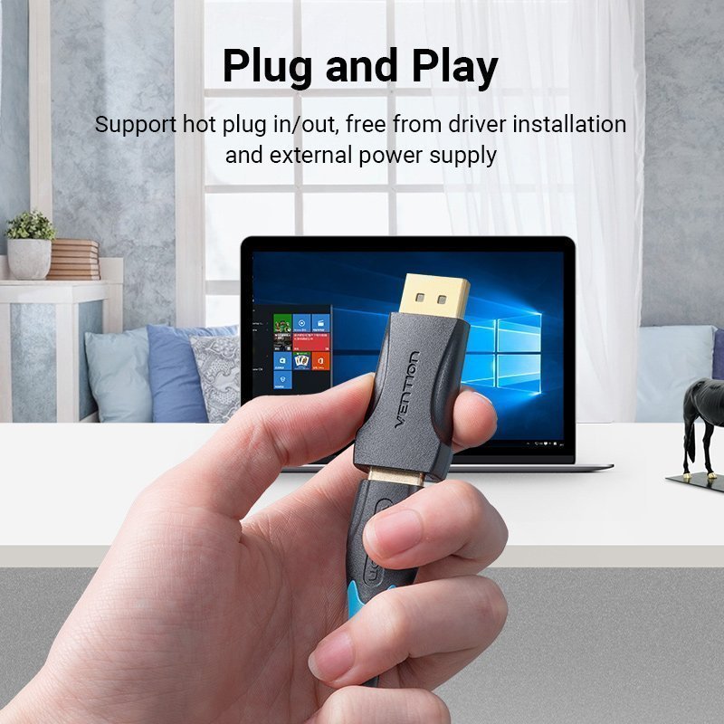 Vention DisplayPort Male to HDMI Female Adaptor 4K HBPB0