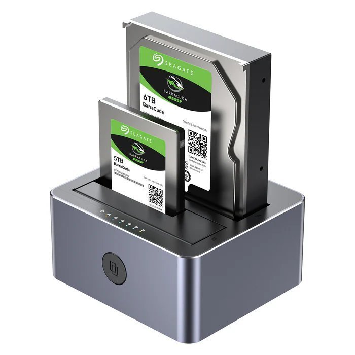 Unitek SATA6G Dual Bay HDD Docking Station Alum Black Y-3026