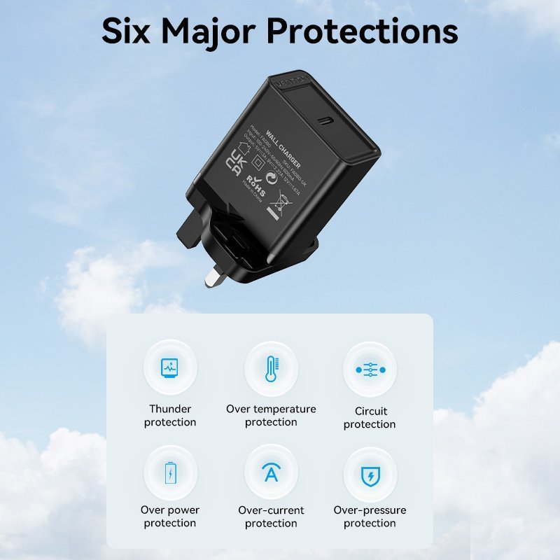 Vention Charger Wall 20W 1xUSBC Black FADB0-UK
