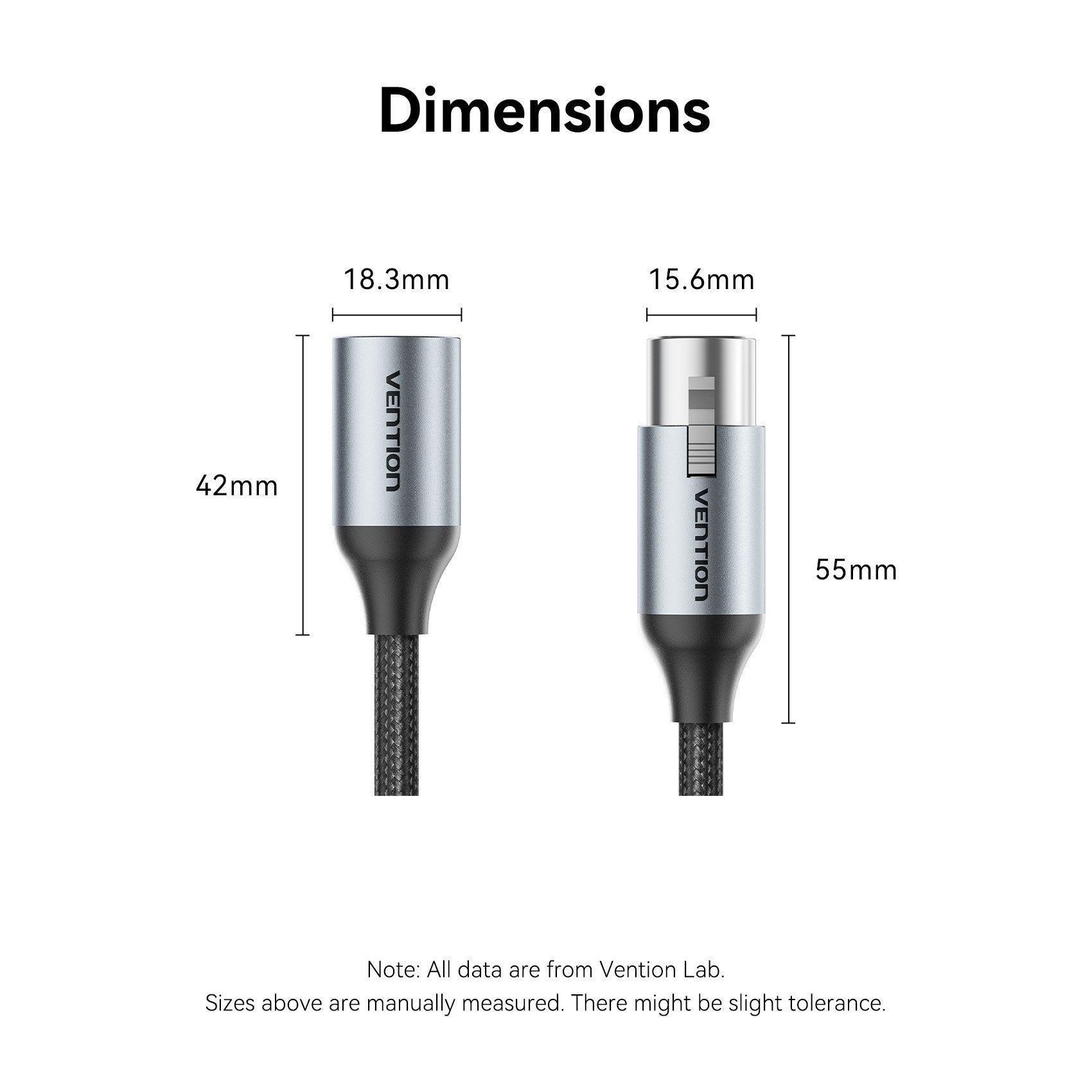 Vention AUDIO XLR M-F Cable Braided-Metal 5.0m BKHHJ