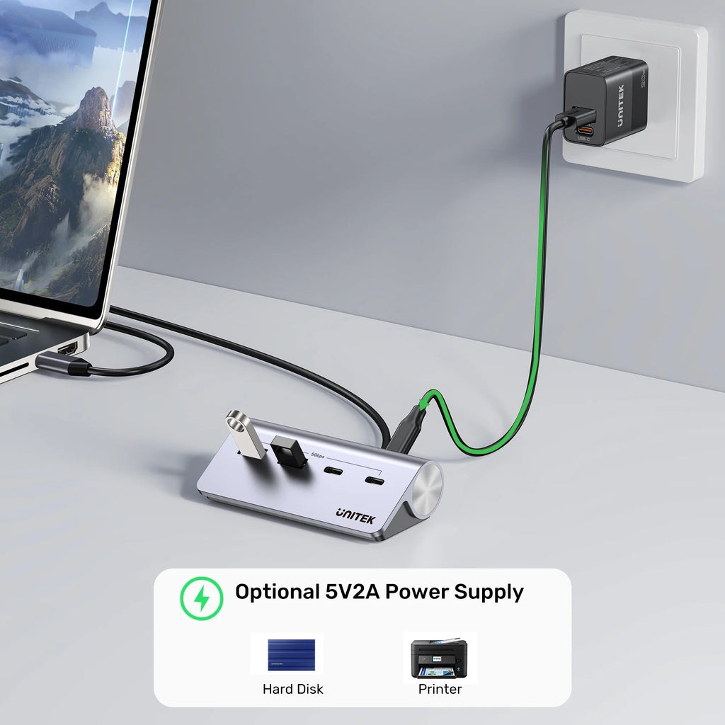 Unitek USB-C Hub 2xUSB-A 2xUSB-C 5Gbps & USB-C Power Port H1337A
