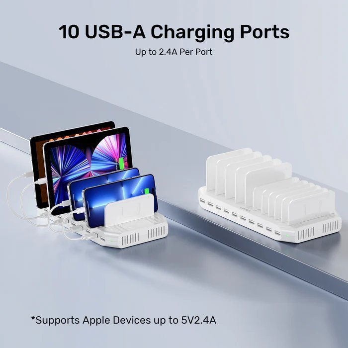 Unitek Charge Station 60W 10-Port 10×2.4A Y-2190D