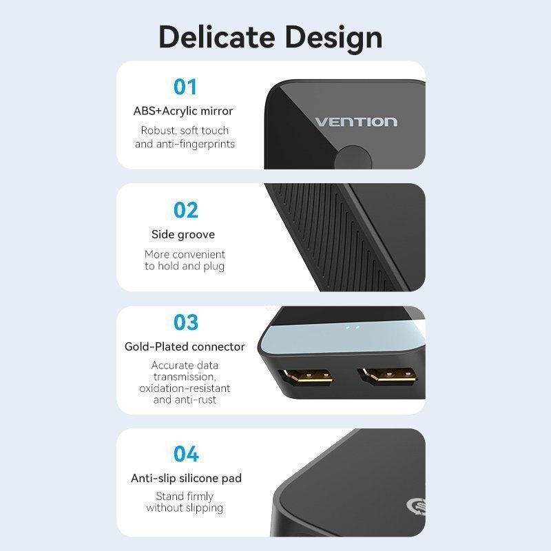 Vention HDMI Switch 2-Port 4K 2.0 Bi-Directional AKOB0