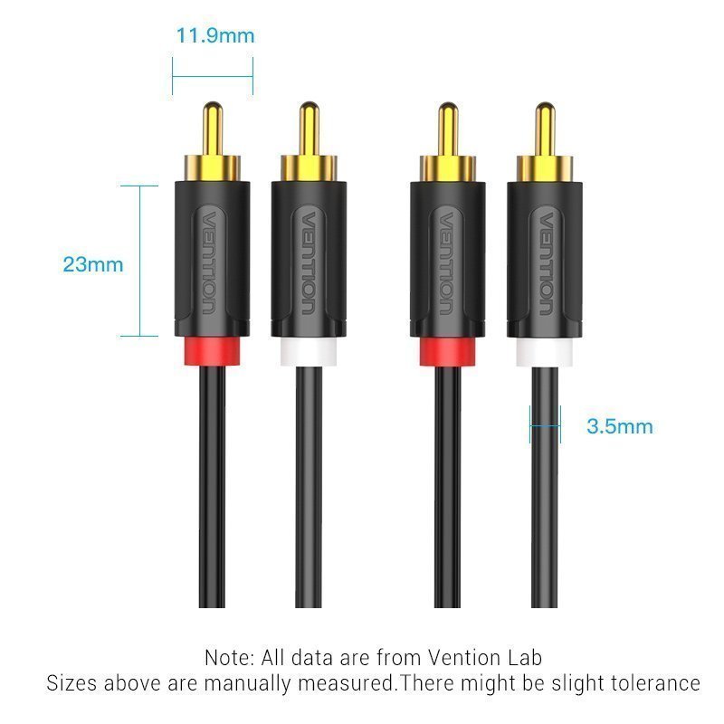 Vention AUDIO 2RCA to 2RCA M-M Cable 1.5m BCMBG