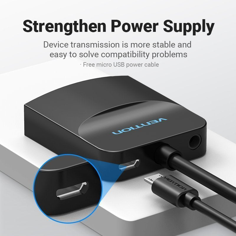 Vention Converter VGA+Audio to HDMI & USB Power 0.5m ACNBD