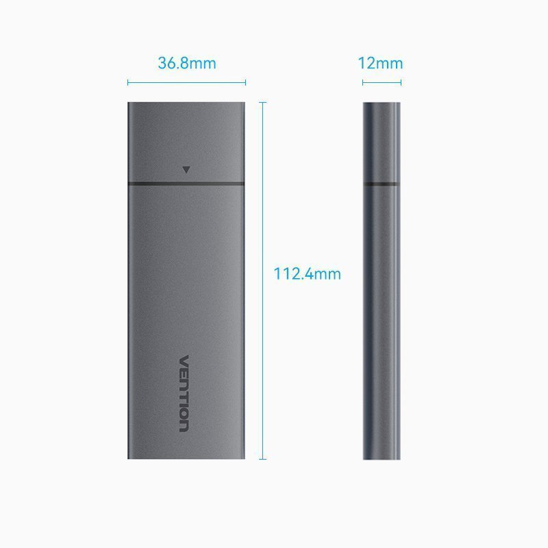 Vention IT Enclosure M2 NVMe SSD USB 3.1 Gen 2 Metal KPGH0