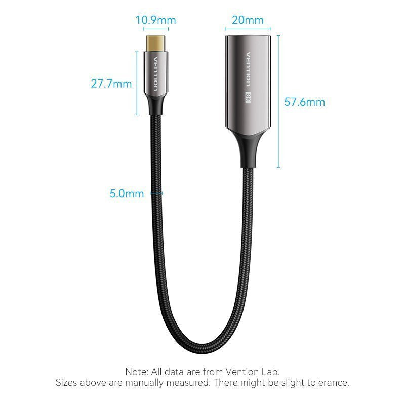 Vention Converter USB-C to HDMI Adaptor 0.25m 8K60Hz Metal CRDBC