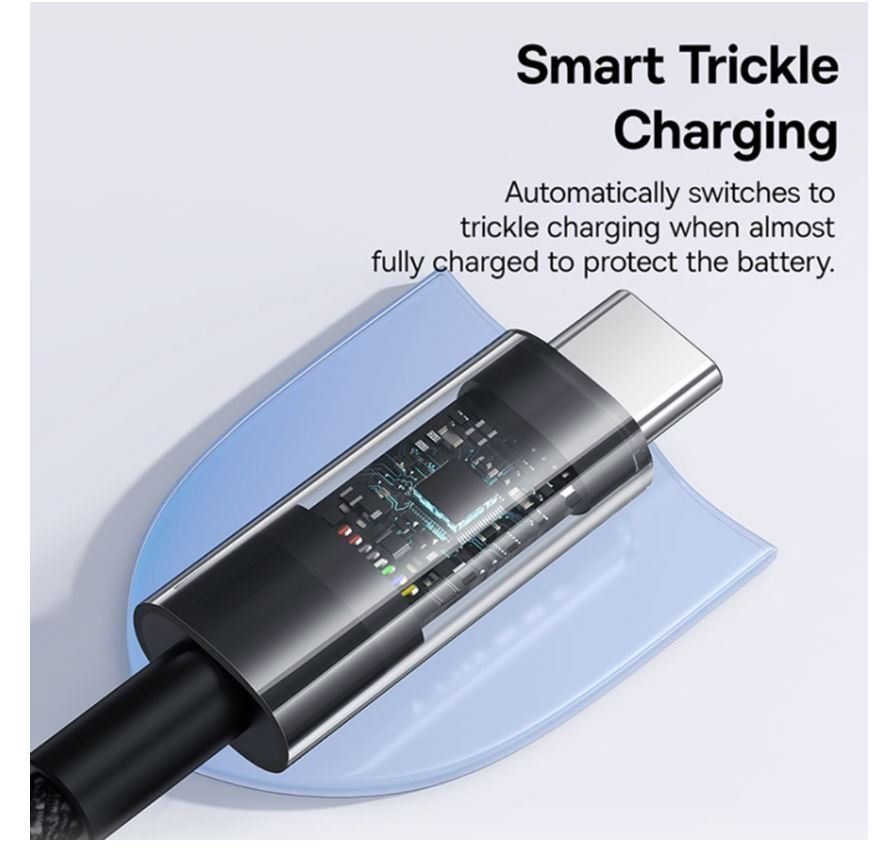 Baseus Cable USB-C to USB-C Gem Series 100W 2.0m Black