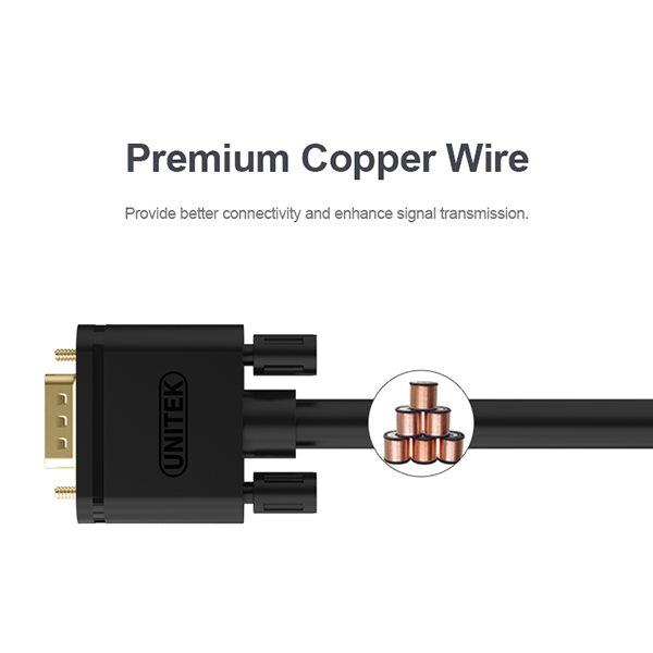 Unitek Y-C507G VGA to VGA Cables 15.0m