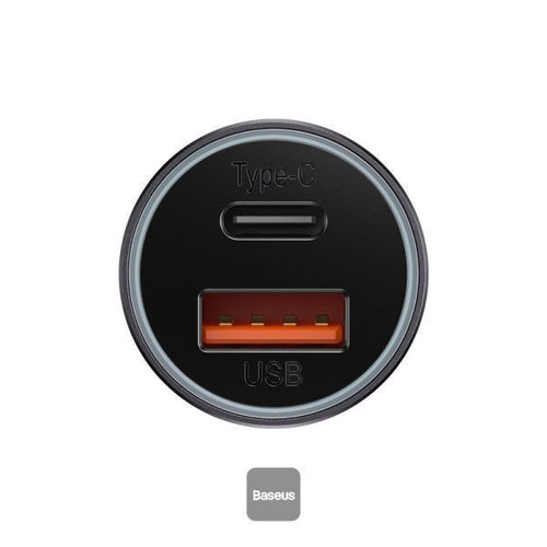 Baseus Car Charger U+C 60W Golden Contactor Max Dark Gray