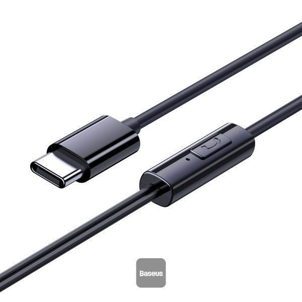 Baseus Earphones Wired Type C CZ17 Black