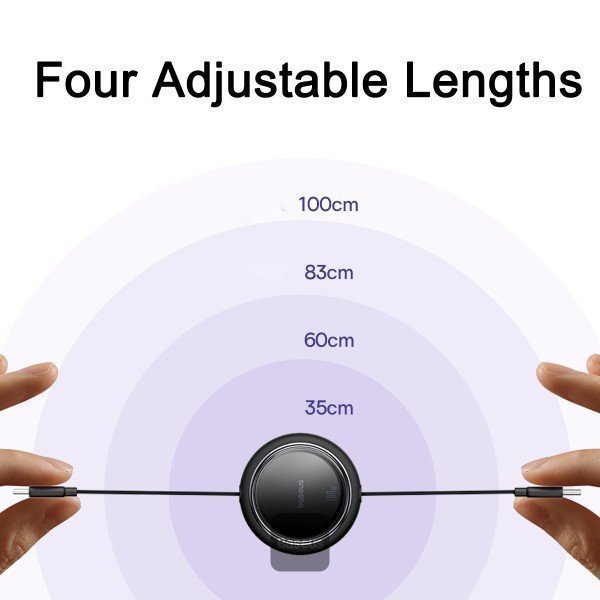 Baseus Cable USB-C to USB-C Pathfinder Retractable Cable 100W 1m  Black