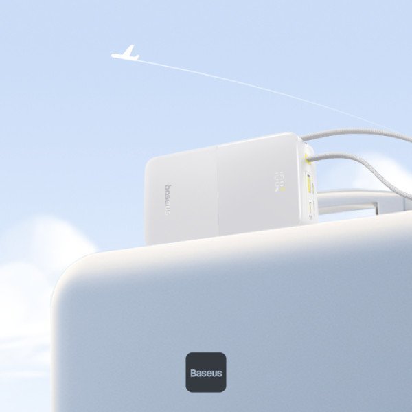 Baseus Powerbank 22.5W 20000mAh + Display EnerFill FC51 Bipow2 Pro  White