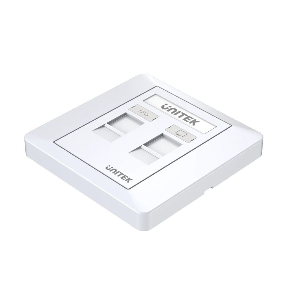 Unitek Network Dual Port Wall Plate T013A