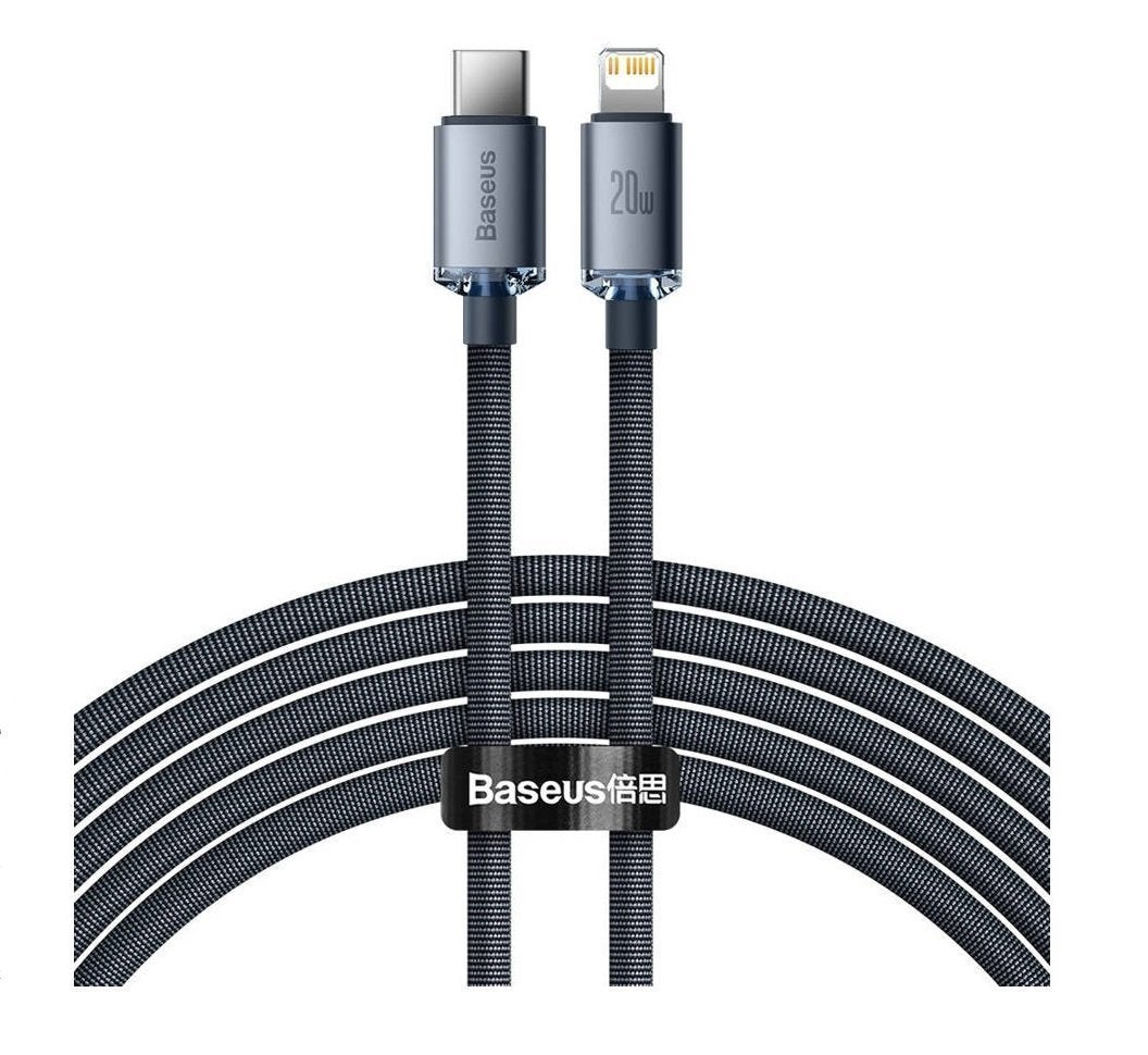 Baseus Cable Lightning to USB-C Crystal Series 2.0m White