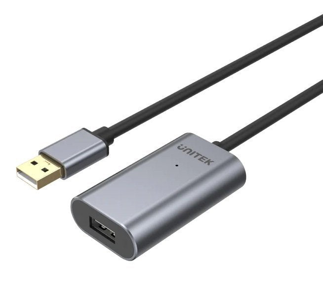 Unitek UCE USB-A 2.0 Active Extension Cable Alum 10.0m Y-272