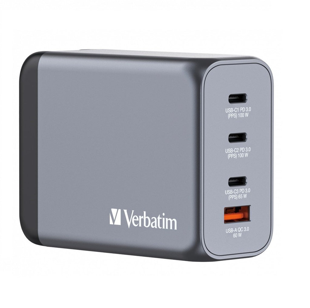 Verbatim GaN Charger 4 Port 200W USB A/C (EU/UK/US) GNC-200