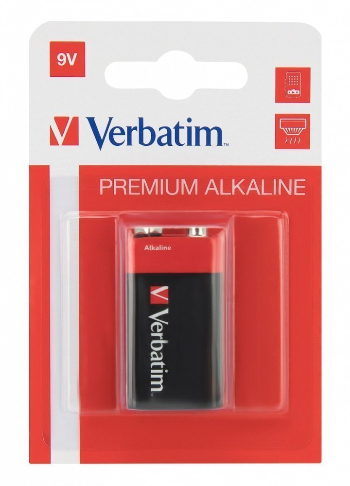 Verbatim Alkaline 9V 1pc Batteries