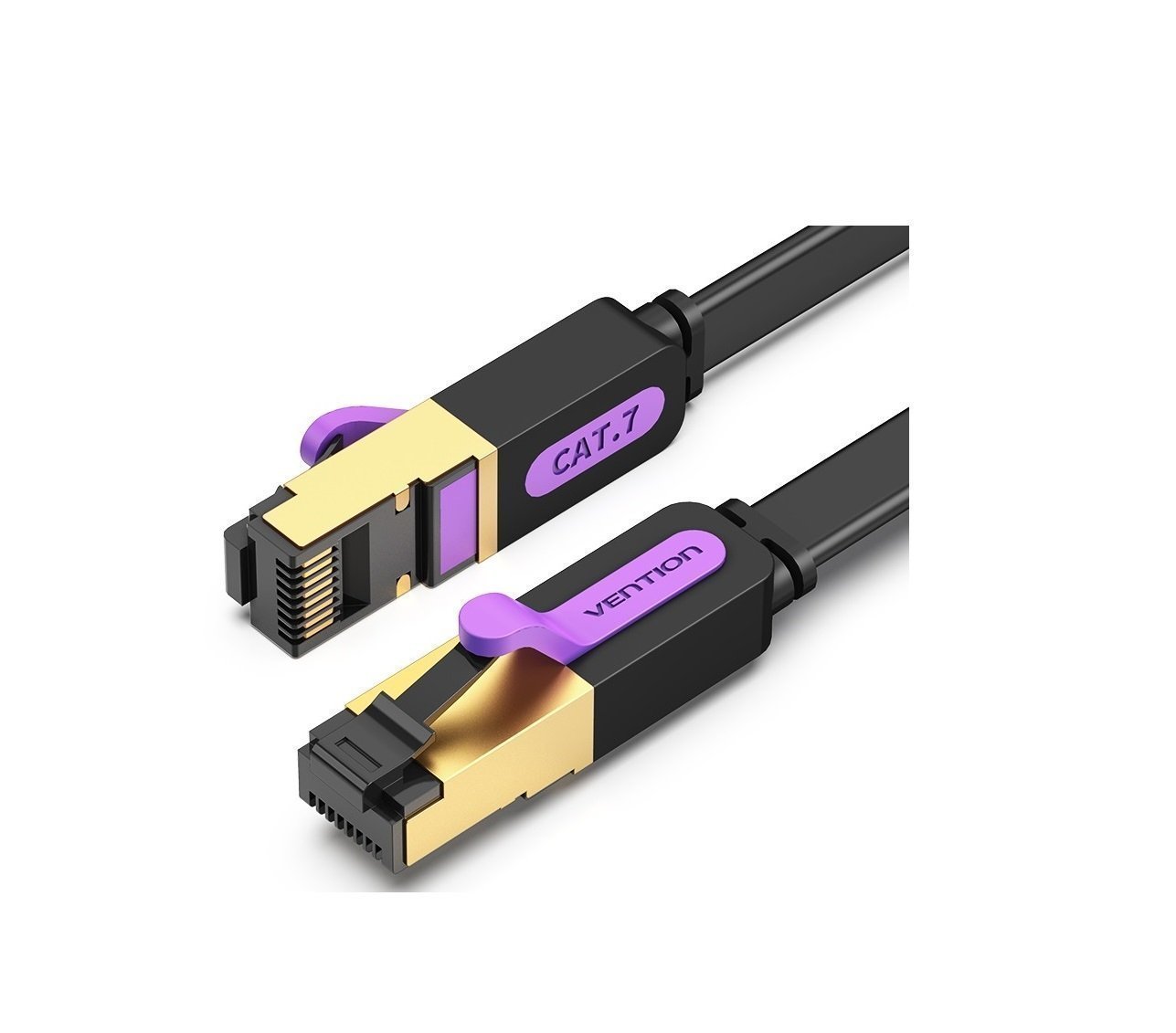 Vention NETWORK Cable CAT7 Flat 15.0m Black ICABN