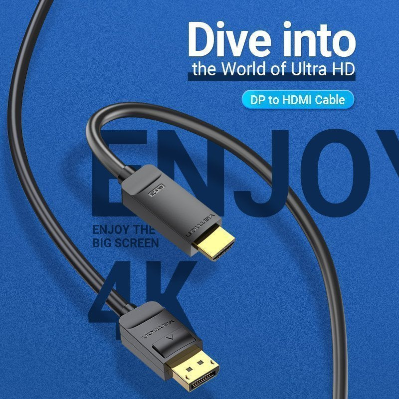 Vention DisplayPort Cable to HDMI 4K30Hz 5.0m HAGBJ
