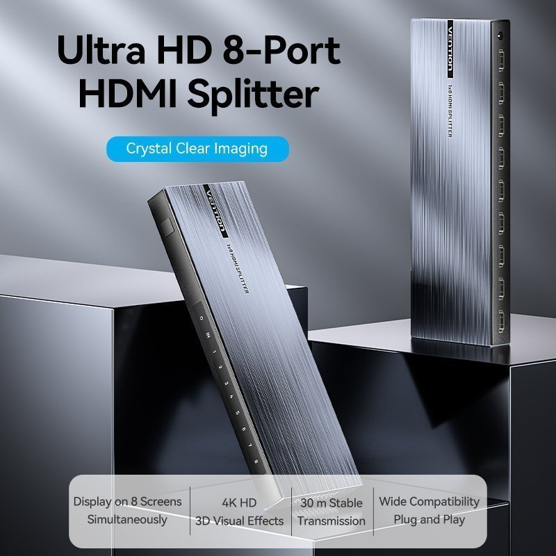 Vention HDMI Splitter 8-Port 4K 1.4 w/UK PSU AKQB0-UK