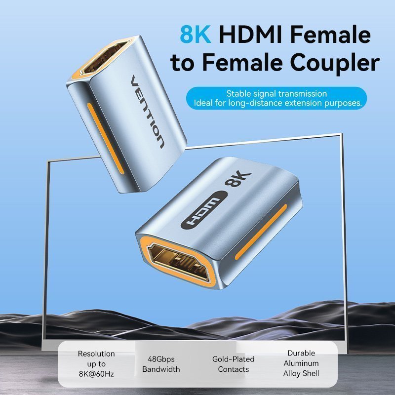 Vention HDMI Coupler Female-Female v2.1 8K Metal AIUH0