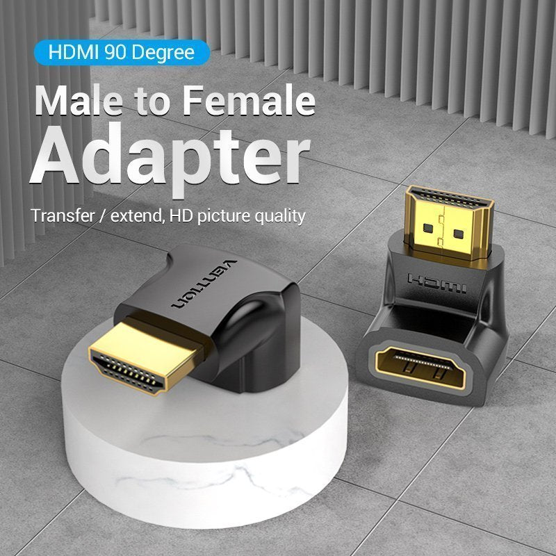 Vention HDMI Adaptor Male to Female 90 Degree RA AIOB0