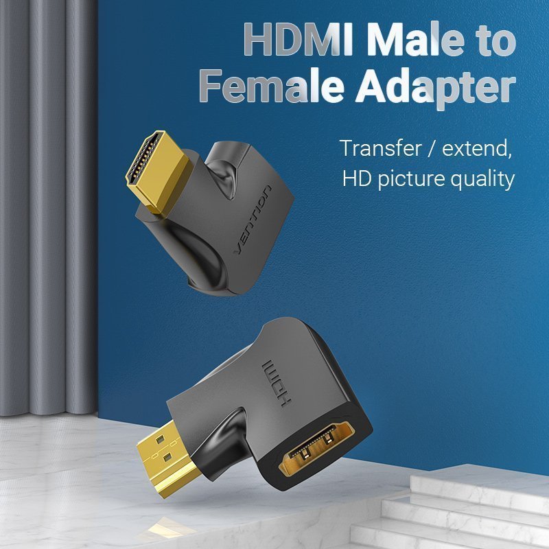 Vention HDMI Adaptor Male to Female 270 Degree Vertical Flat AIQB0