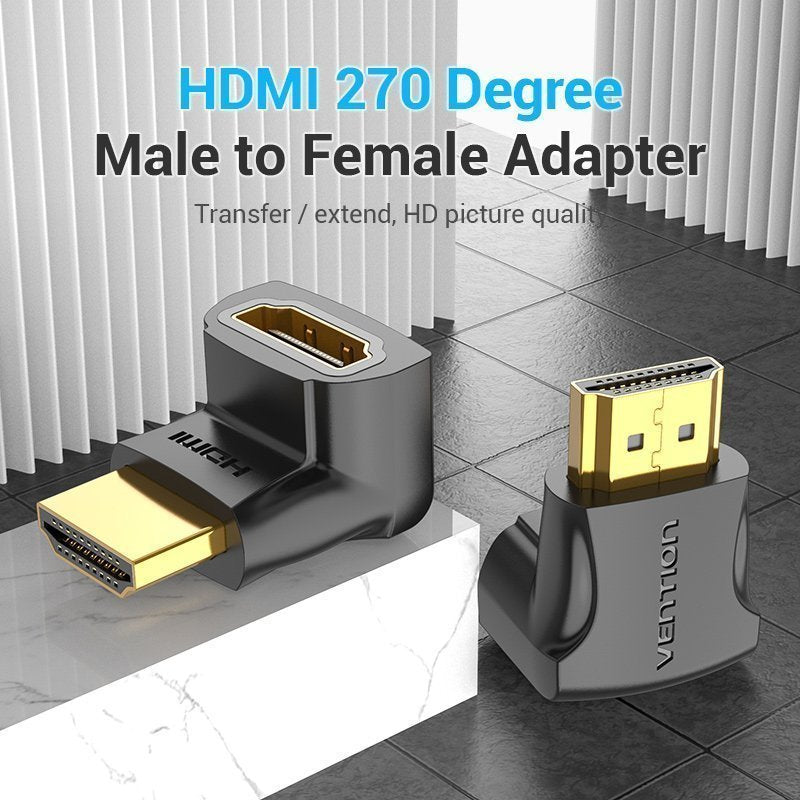 Vention HDMI Adaptor Male to Female 270 Degree RA AINB0