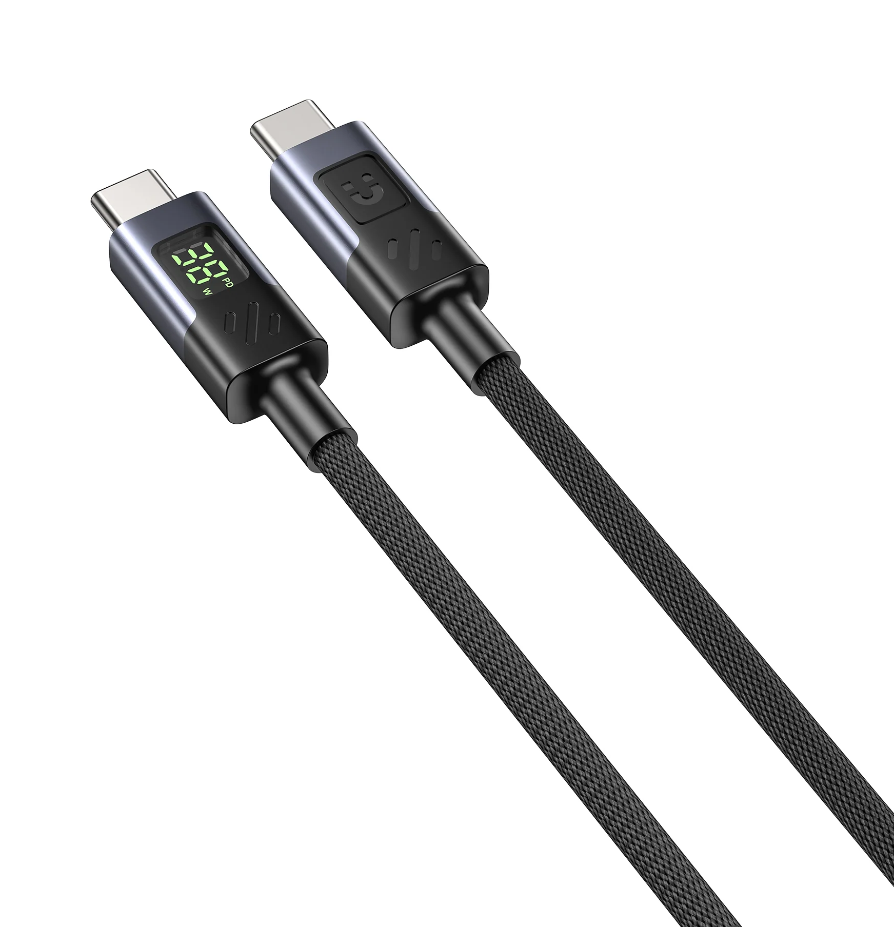 Unitek USB-C Cable PD60W Braided with Display 2.0m C14158A-2M