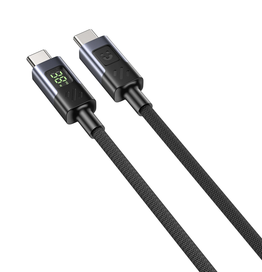 Unitek USB-C Cable PD60W Braided with Display 1.0m C14158A-1M