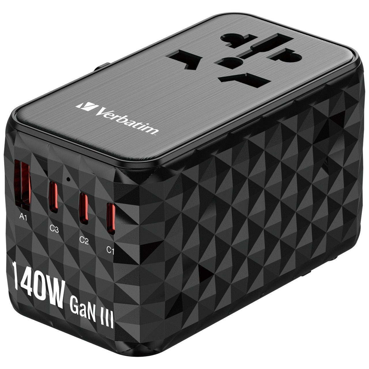 Verbatim Charger Travel Adapter World to World GAN III 170W 2xC 2xA UTA-10