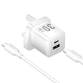 Vention Charger Wall GaN 30W 1xA 1xC+USBC Cable White TZ-FEQW0-UK-01