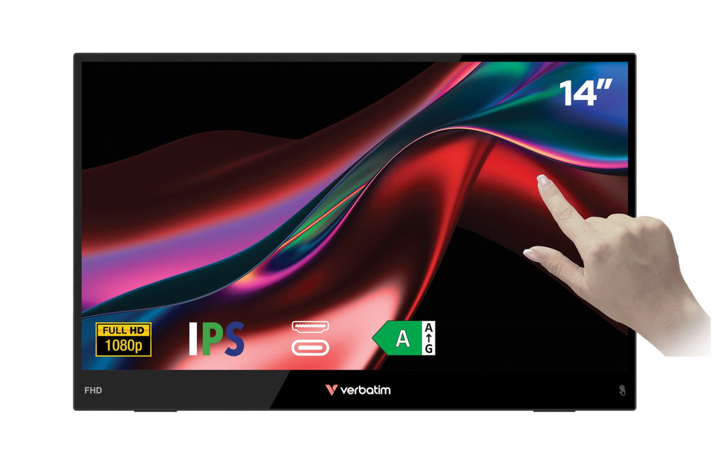 Verbatim Monitor Portable Touch 14″ Full-HD USB-C LIGHT Series