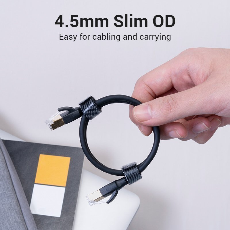 Vention NETWORK Cable CAT8 SFTP Slim 5.0m Black IKIBJ
