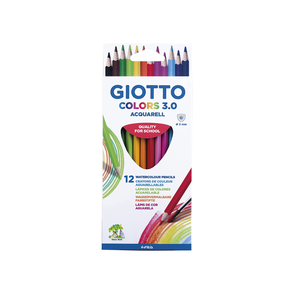Giotto Ξυλομπογιές Ακουαρέλας Colors 3.0 (12 Τεμάχια)