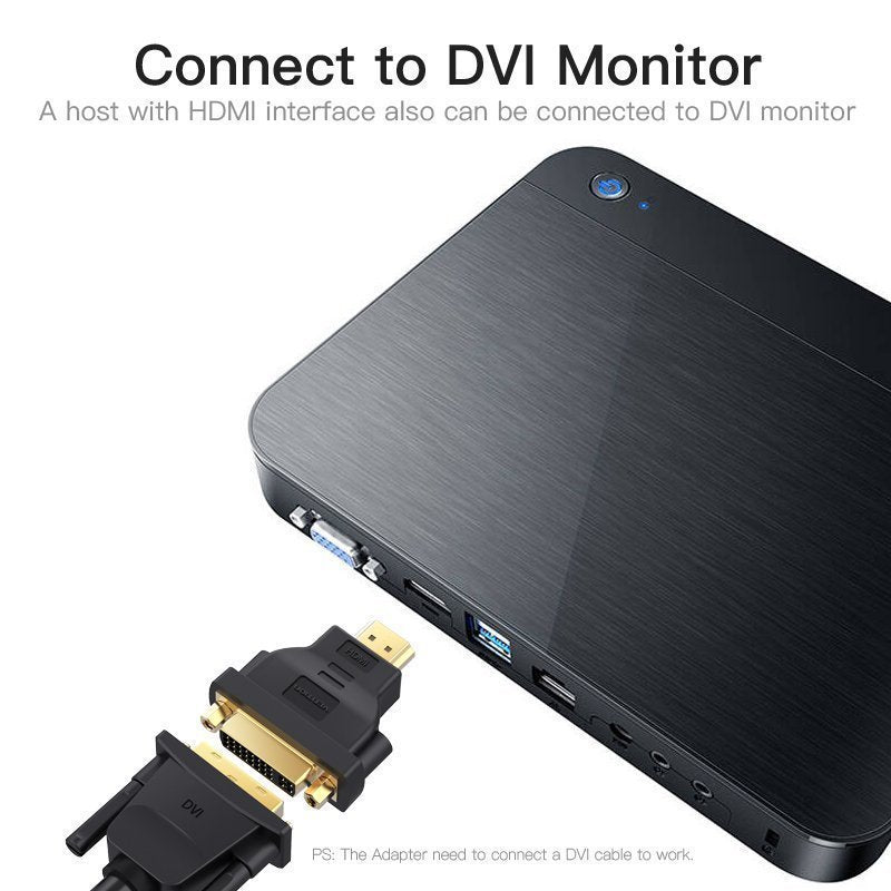 Vention HDMI Adaptor Male to DVI Female 24+5 Bi-Direction ECCB0