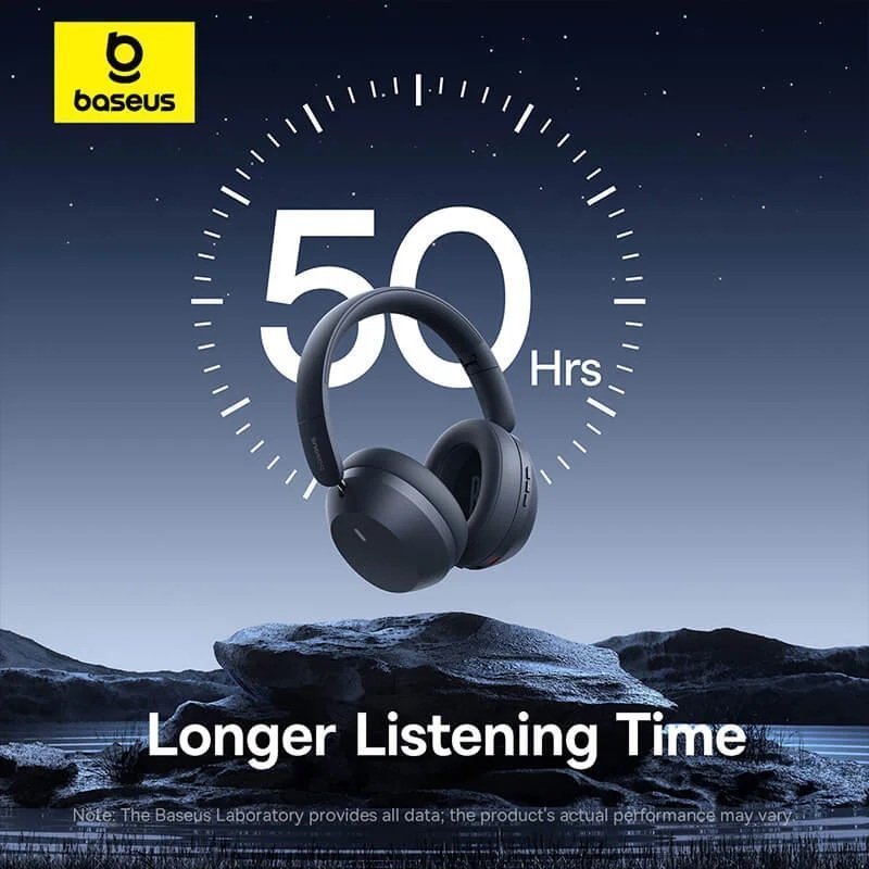 Baseus Headphones Over Ear Bass 35 Max Black