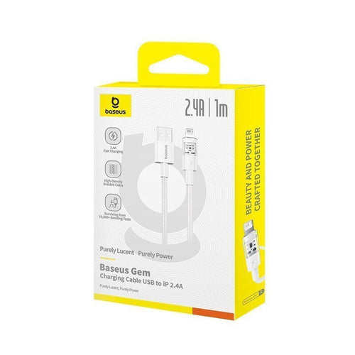 Baseus Cable Lightning to USB-A Gem Series 1m Moon White