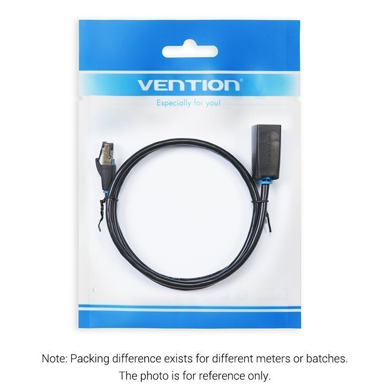 Vention NETWORK Cable CAT8 SFTP M-F Extension 1.5m Black IKHBG