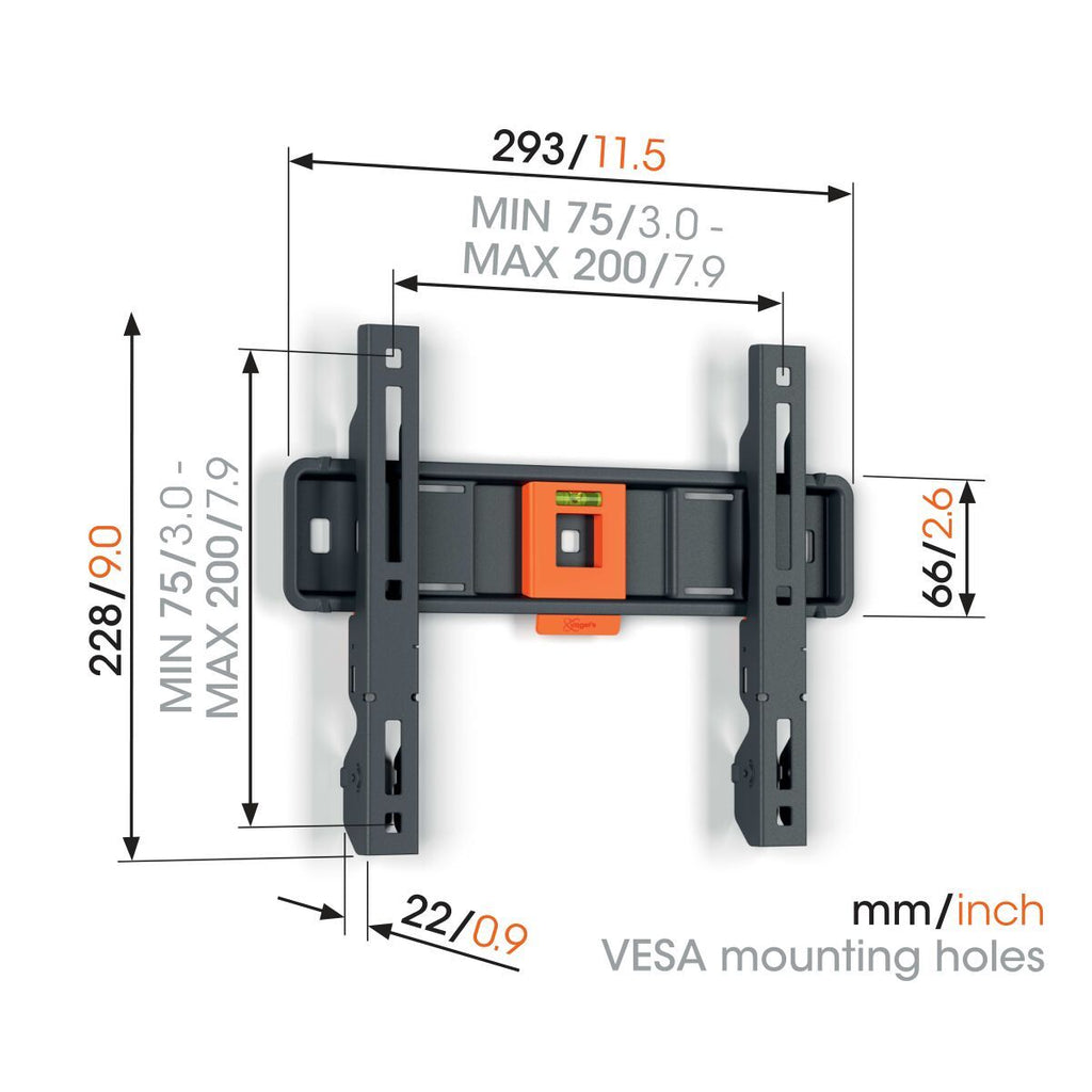 Vogels TVM1203 Fixed TV Wall Mount 19-50” Black